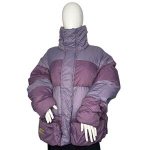 Inxx Streetwear M Purple Puffer Coat Jacket Cashmere Duck Down